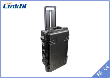 Video ricevitore 4-Channel IP65 della valigia tattica di COFDM con CC 12V dell'esposizione &amp; della batteria AES256 H.264
